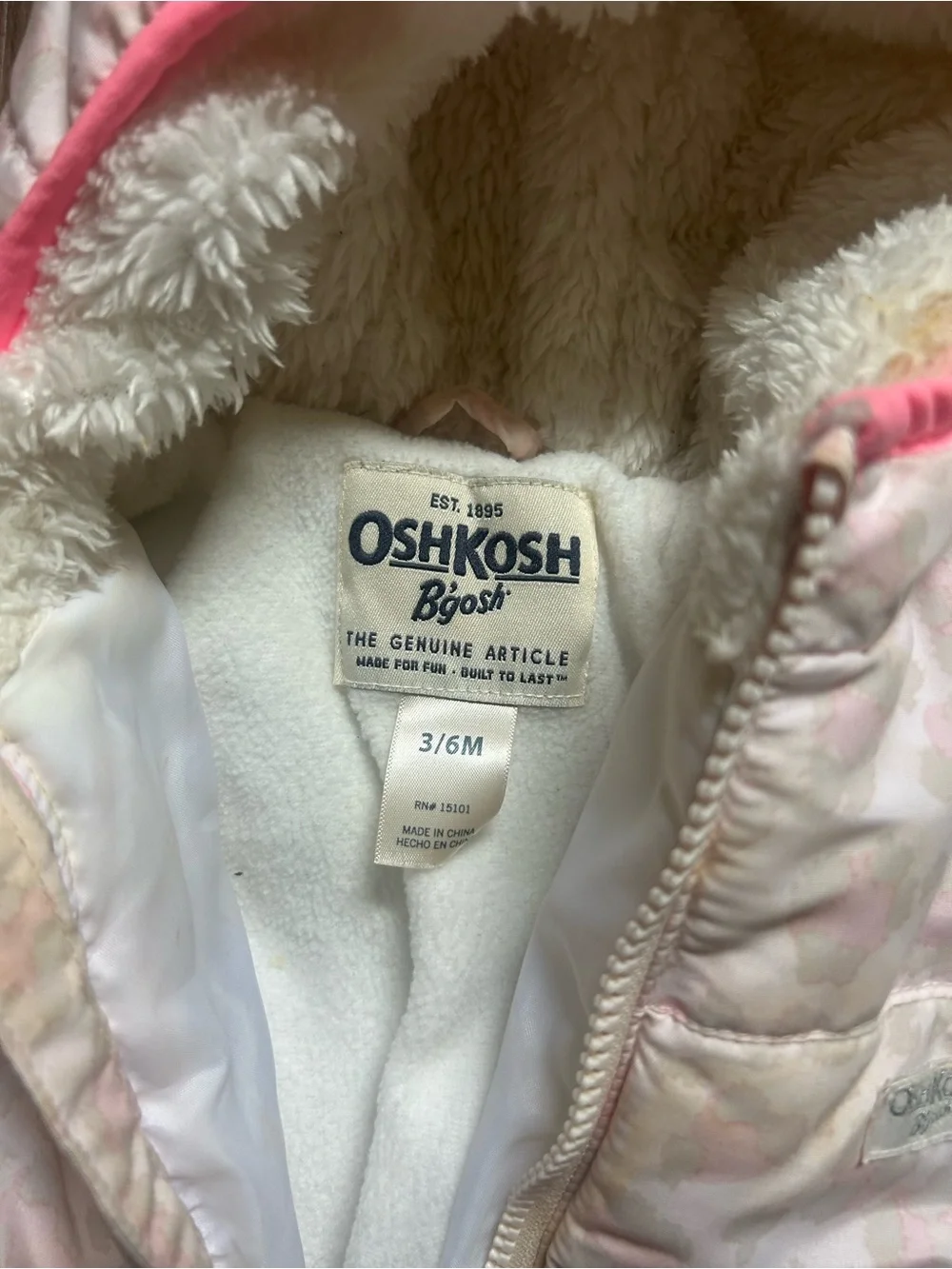 3-6 month baby snow suit with booties